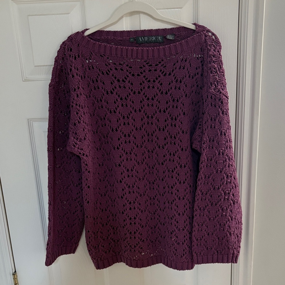 Perry Ellis Women's Plum Knit Sweater